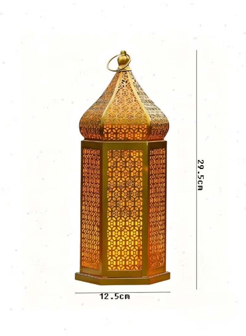 أضواء رمضان ، الصمام فانوس رمضان ، ماء ، مصباح فانوس البطارية ، ضوء معلق دافئ للزينة رمضان وعيد مبارك المنزل - Image 2